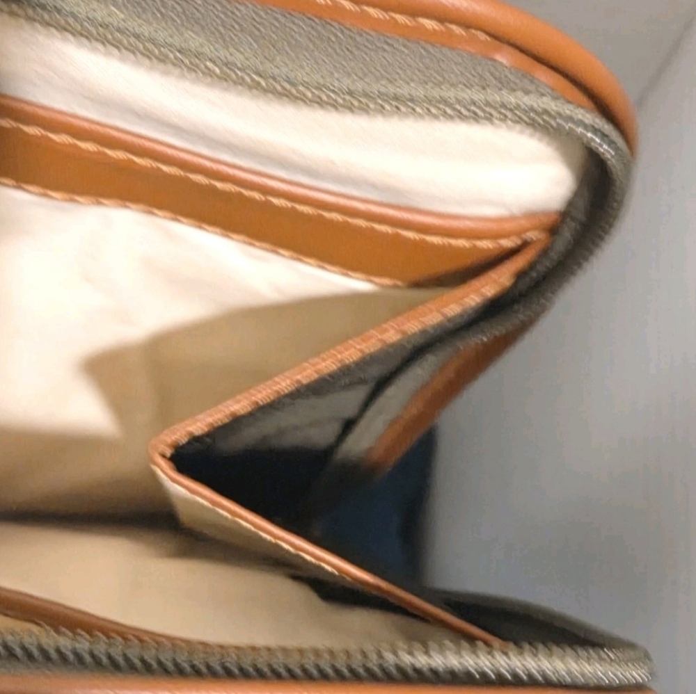 RARE Dunhill Vintage Green/Brown Canvas/Leather Portfolio Clutch (EUC) - Picture 10 of 15
